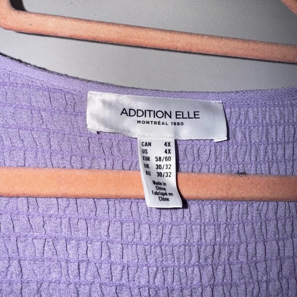 Addition Elle Lilac V-Neck Blouse - Picture 2 of 3